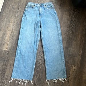 GARAGE DENIM street wide leg frayed hem 05 27